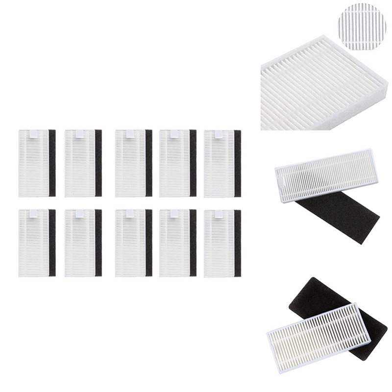 10PCS HEPA Filter Robot Vacuum Cleaner Spare Parts Accessories For Cecotec Conga Excellence 1090