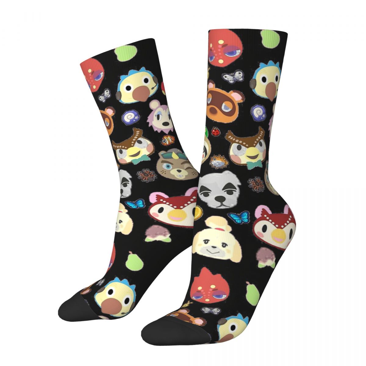 Hip Hop Retro Cute Villagers Crazy Men's compression Socks Unisex Animal Crossing: Pocket Camp Street Style Seamless Crew S