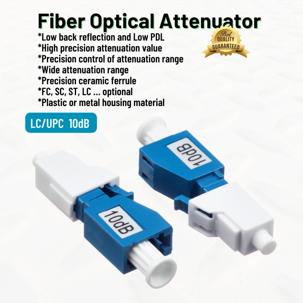 High Quality 5PCS/bag 10dB LC/UPC Female To Male 3dB Fiber Optic Attenuator 10db Female Male Fiber Optic Attenuator