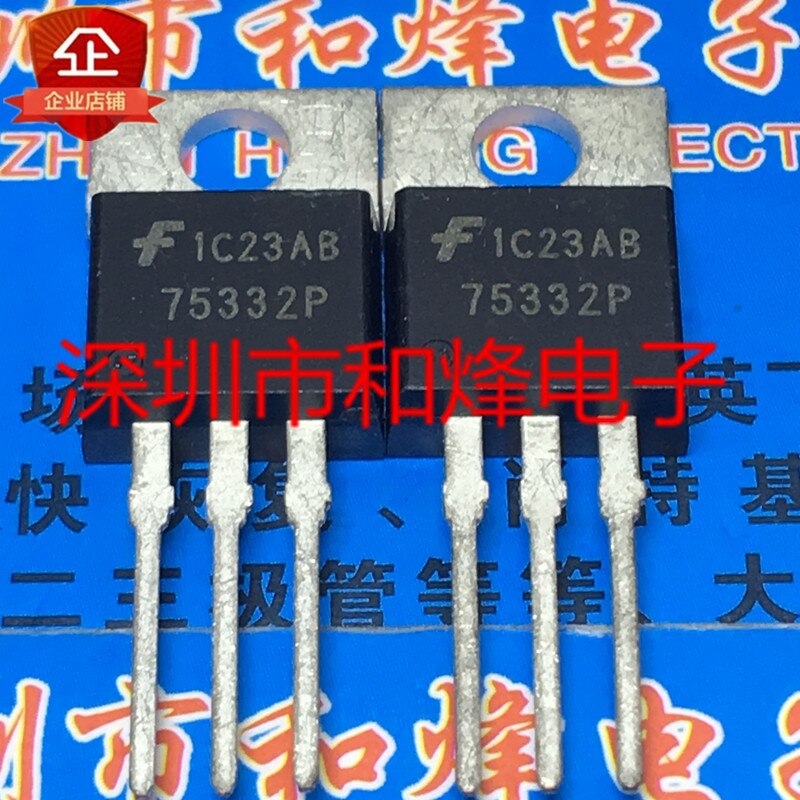 30pcs original new HUF75332P3 75332P TO-220 60A 55V