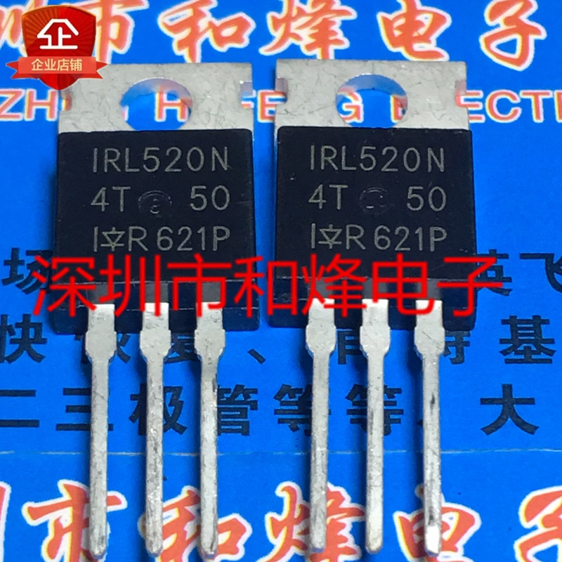30pcs original new IRL520N TO-220 100V 10A