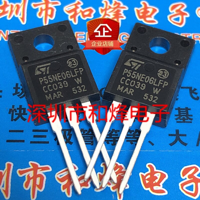 30pcs original new P55NE06FP STP55NE06FP TO-220F 60V 30A