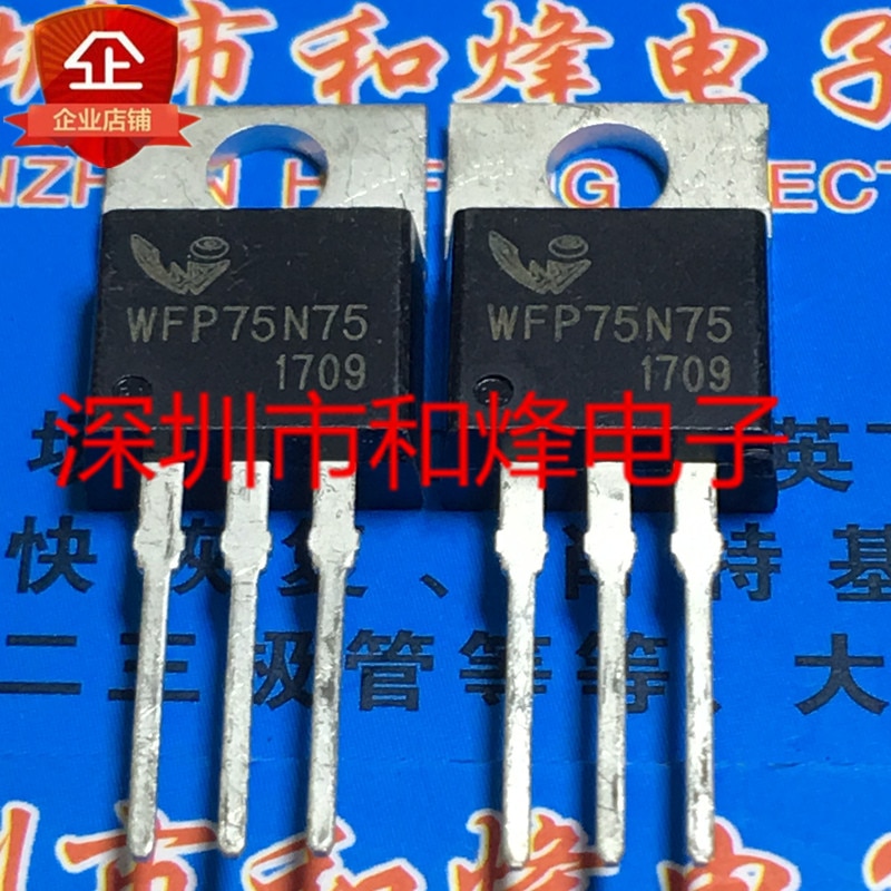 30pcs original new WFP75N75 TO-220