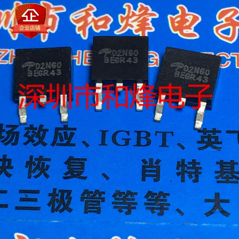 30pcs original new D2N60 AOD2N60 TO-252 600V 2A