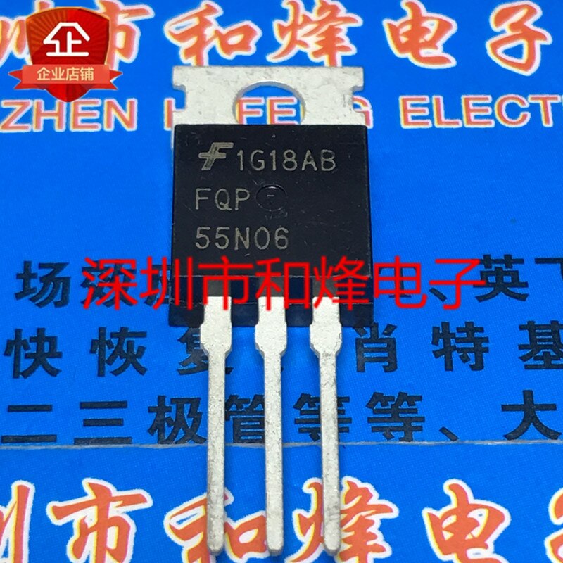 30pcs original new FQP55N06 TO-220 60V 55A