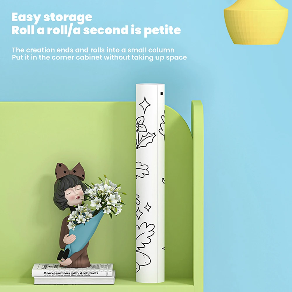 3 Meters Coloring Painting Roll Paper Not Repeated Pattern Coloring Books Gift For Children Boys Girls