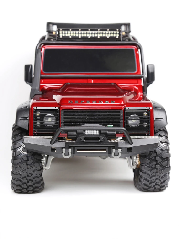 AJRC 2Pcs TRX4 Defender Metal Front Lamp Guards Headlight Cover Guard Grille for 1/10 RC Crawler Car