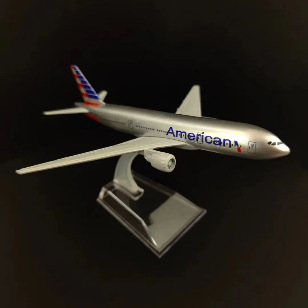 1:400 Scale Metal Aviation Miniature  American B777 Aircraft Model Airplane Replica  Kids Room Decor
