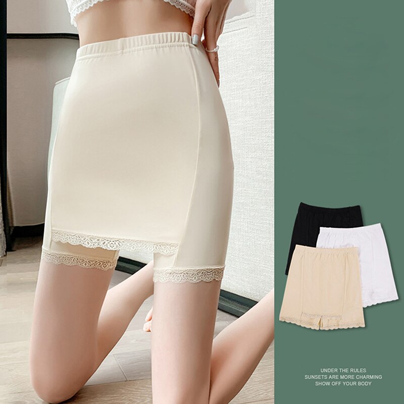 New Summer Female Panties Lace Seamless Safety Short Pants Women's High Waist Stretch Shorts Briefs Slimming Under Skirt Sh