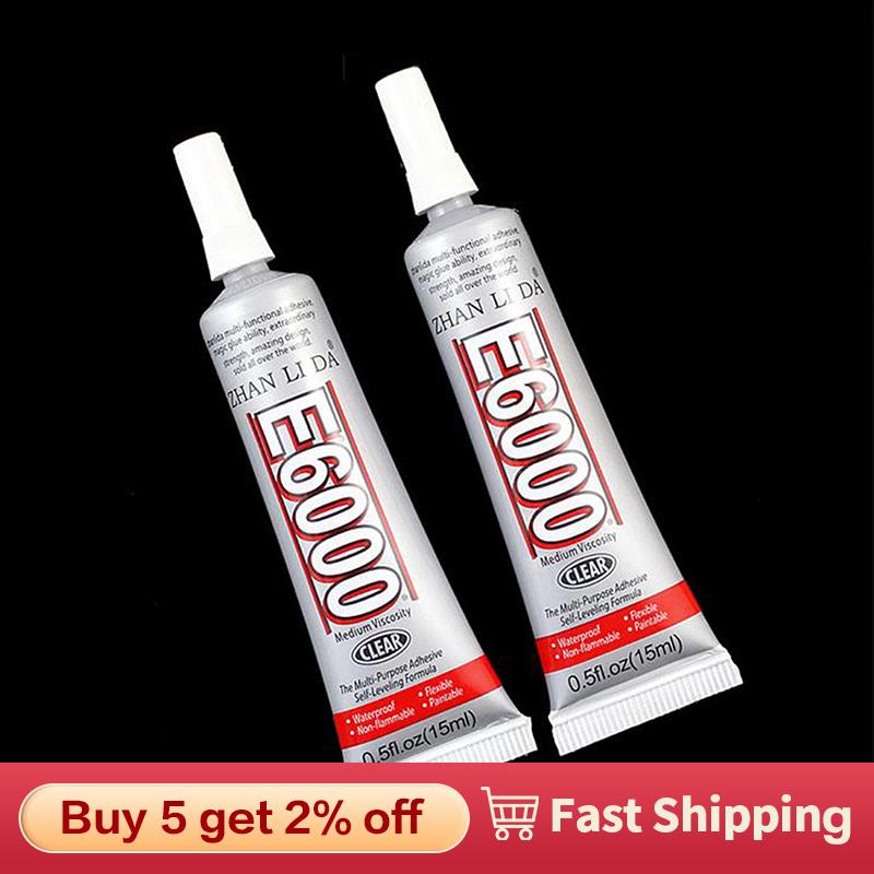 15ml E6000 Glue Strong Adhesive Diy Diamond Painting Cloth Metal Fabric Rhinestones Crystal Epoxy Hotfix For Jewelry Tool