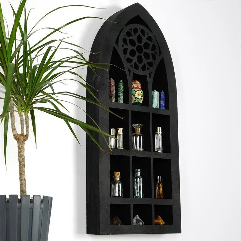 New Art Essential Oil Display Rack Crystal Stone Wall Boho Hanging Gothic Decoration Wall Stand