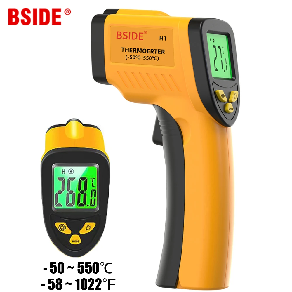 BSIDE NEW Infrared Thermometer Professional Digital IR-LCD Temperature Meter -50~550 Non-contact