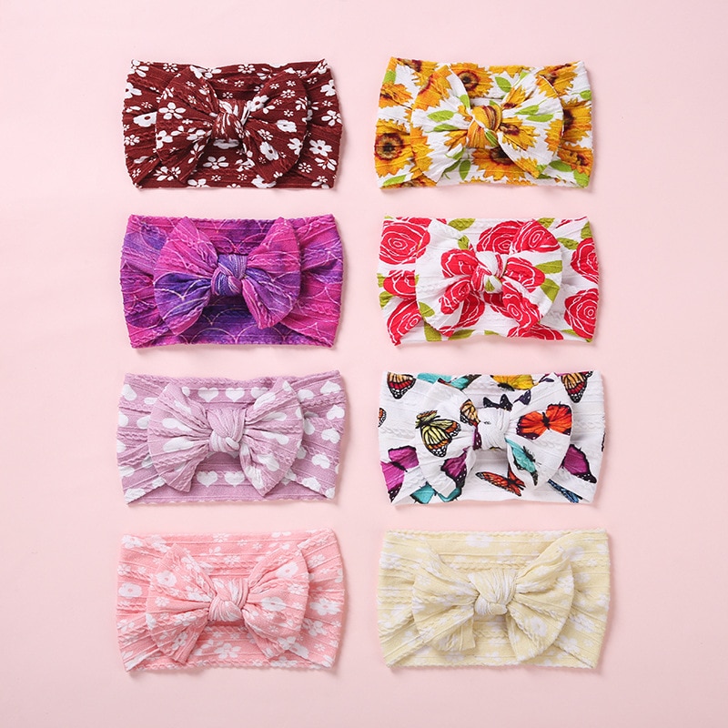 Cable Knit Print Baby Headbands For Children Elastic Baby Girls Turban Kids Hair Bands Newborn Headwrap Baby Hair Accessories