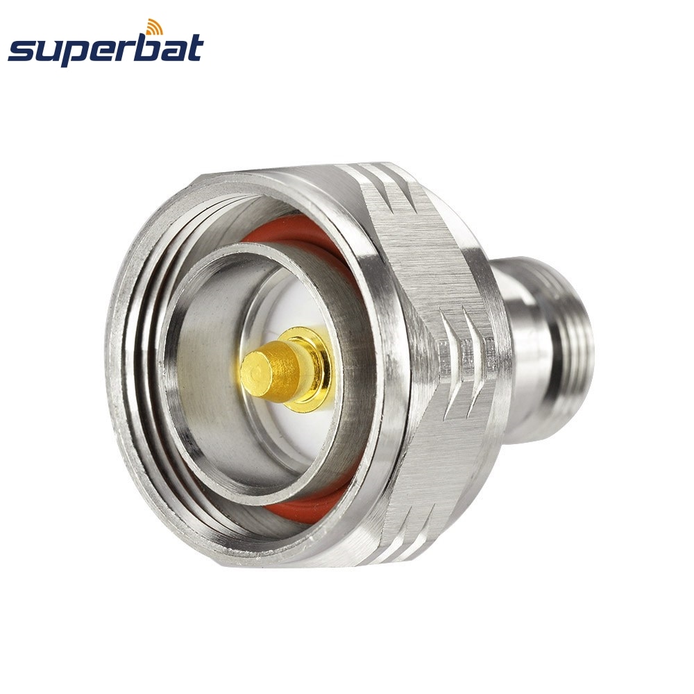 Superbat 5pcs N-7/16 DIN Adapter N Female to 7/16 DIN Male Straight RF Coaxial Connector