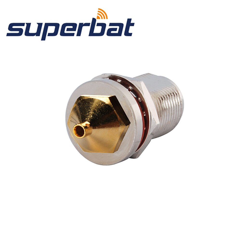 Superbat 10pcs N Solder Female Bulkhead with O-ring RF Coaxial Connector for Semi-rigid .086 Cable