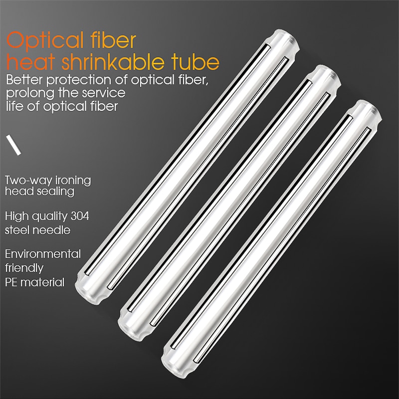 1000pcs Fiber Heat Shrinkable Tube Double Needle 2 PIN 6.0*5.5mm FTTH Fiber Fusion Splice Protection Tube Free shipping