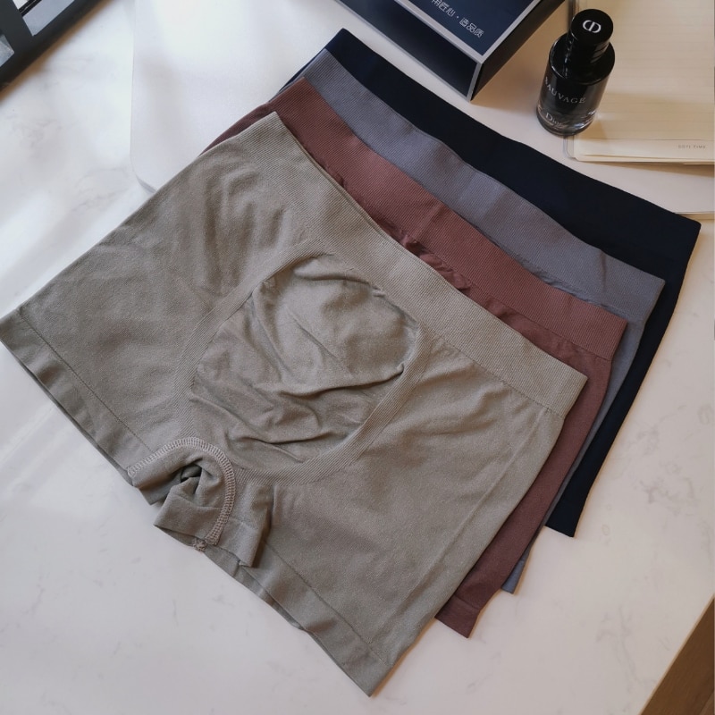 Men's Underwear Boxers Men Elasticity Breathable Trunk Boxer Comfortable Seamless Man Solid Underpants Shorts Men’s Underwe