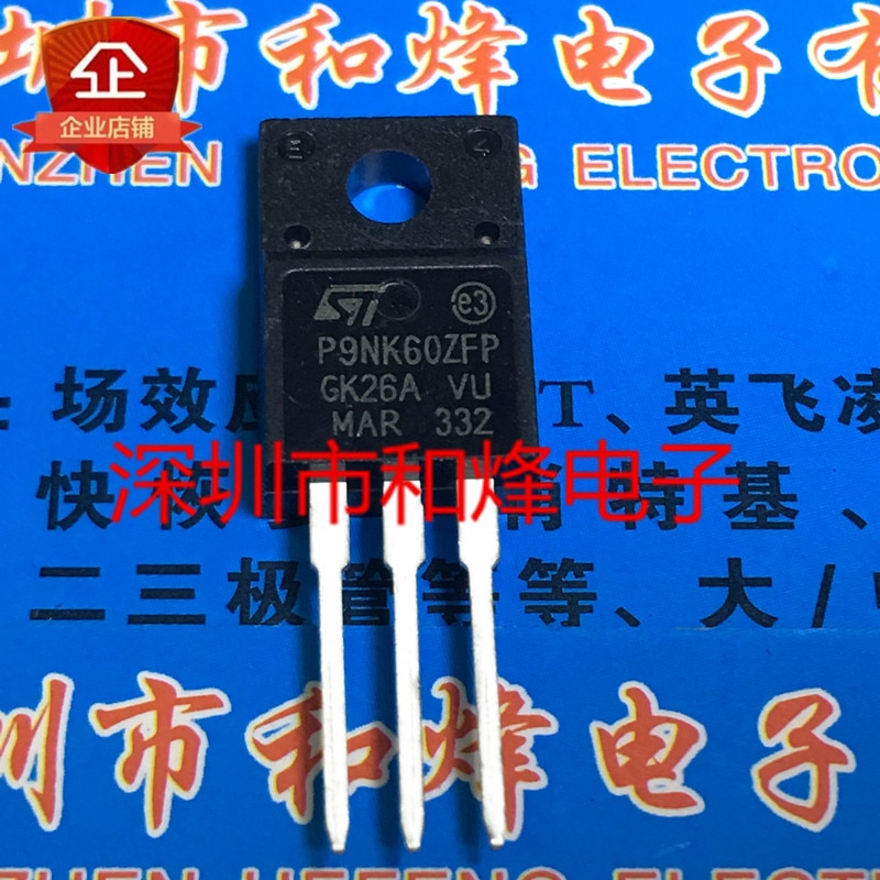 30pcs original new P9NK60ZFP STP9NK60ZFP TO-220F 600V 7A