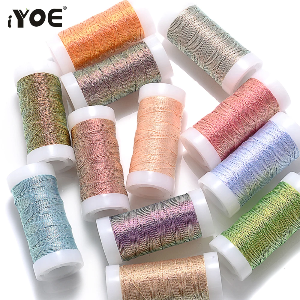 iYOE 0.2-0.6mm Mermaid Shiny Embroidery Thread Symphony Twine Nylon Cord Rope For Sewing DIY Craft