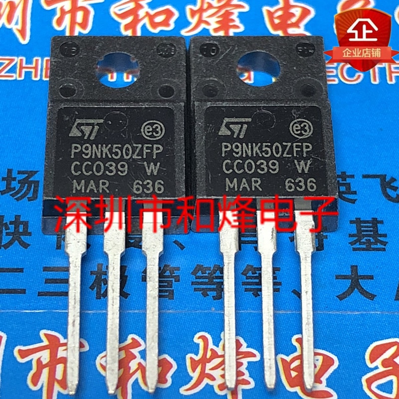 30pcs original new P9NK50ZFP STP9NK50ZFP TO-220F 500V9A