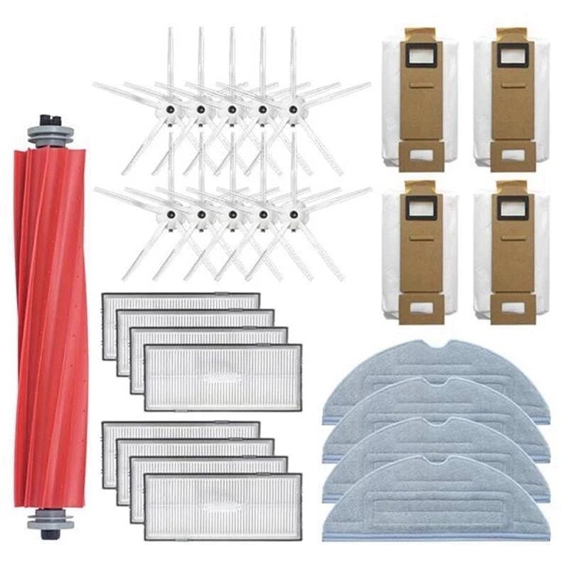 Main Side Brush Mop Hepa Filter Dust Bag For Xiaomi Roborock S7 Maxv S7 Maxv Plus S7 Maxv Ultra G10S Pro Robot Vacuum