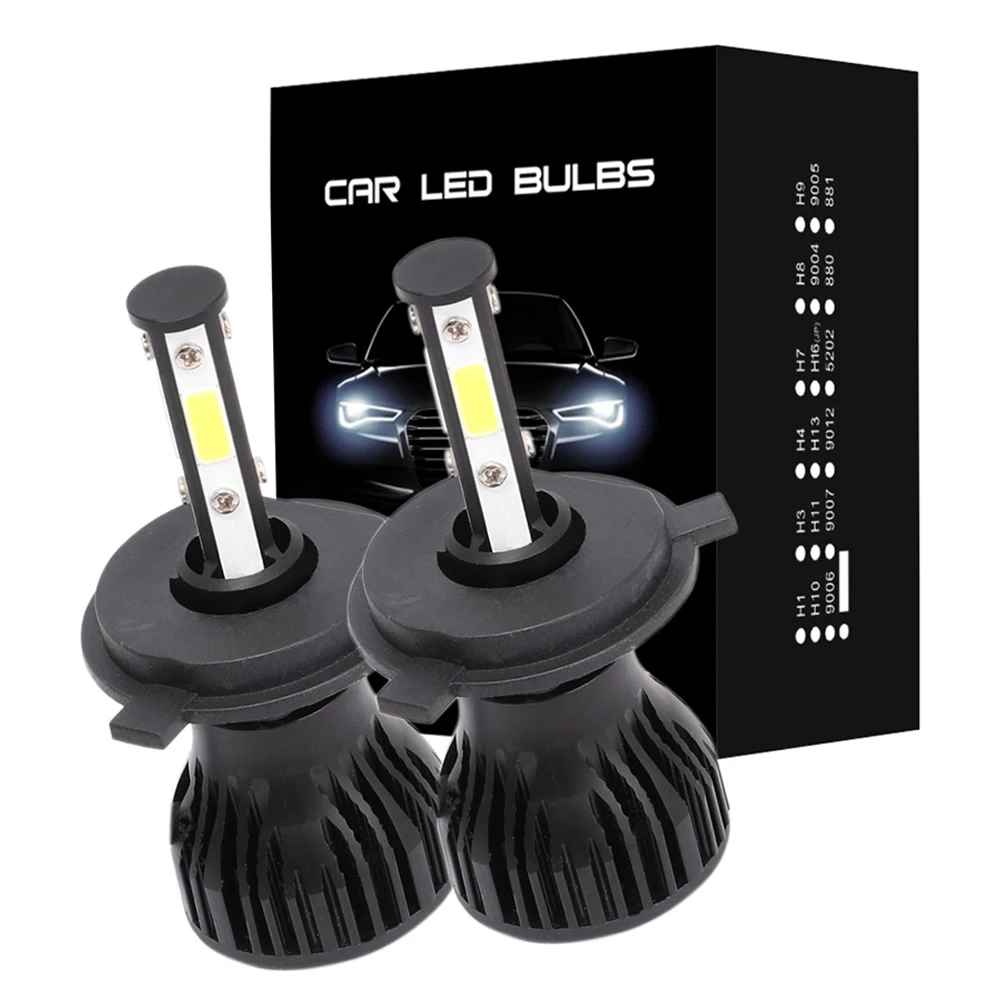 2pcs 16000Lm 50W H4 H8 H9 9004 9007 Hi/Lo Beam H7 9005/HB3 9006/HB4 H11 Auto Led Headlight 6500K