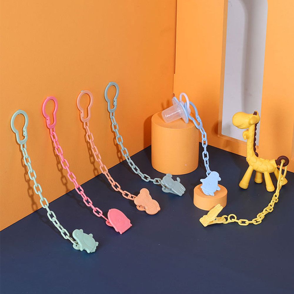 2Pcs Baby Care Pacifier Clip Anti Lost Chain High Quality Baby Dummy Chain Feeding Product Cartoon Animal Baby Pacifier Accessor