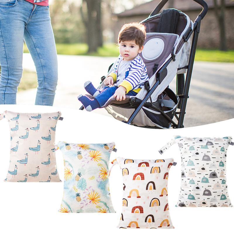 Waterproof Wet Bag Diper Bags Mummy Baby Maternity Packs Washable Zipper Diaper Caddy Organizer Dry Bag Travel Nappy Bag 30x40cm