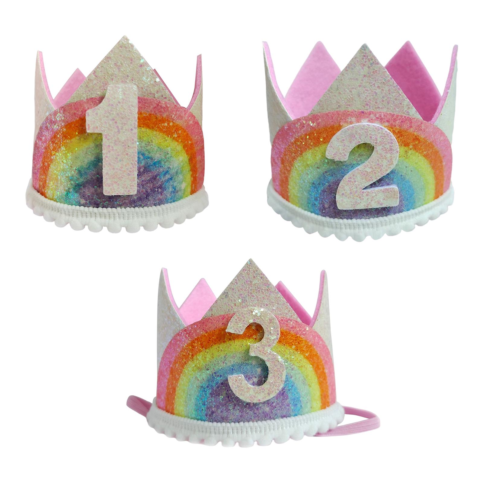 Cute Birthday Crown Headband Decor Hair Accessories Birthday Hat Exquisite