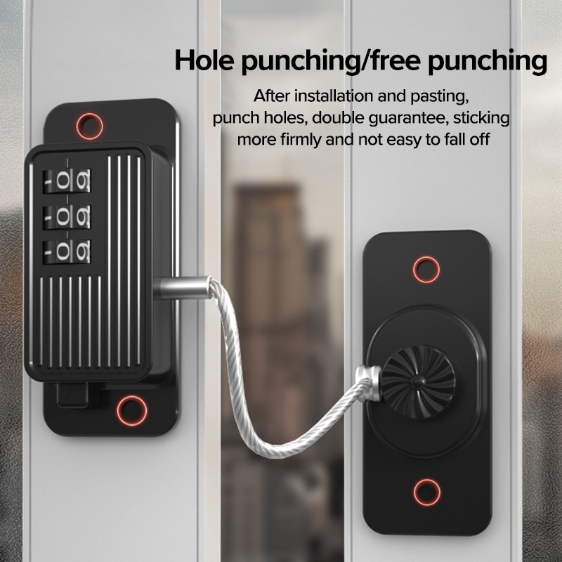 Window Safety Lock Digital Password Limit Positioning Combination Cabinet Lock Refrigerator Combination Lock Protect Kids Safety