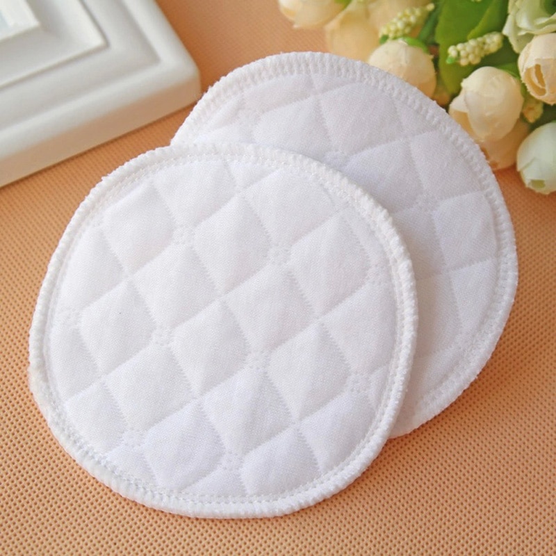 6pc Reusable Nursing Breast Pads Washable Soft Absorbent Baby Breastfeeding Waterproof Breast Pads for Pregnant Women