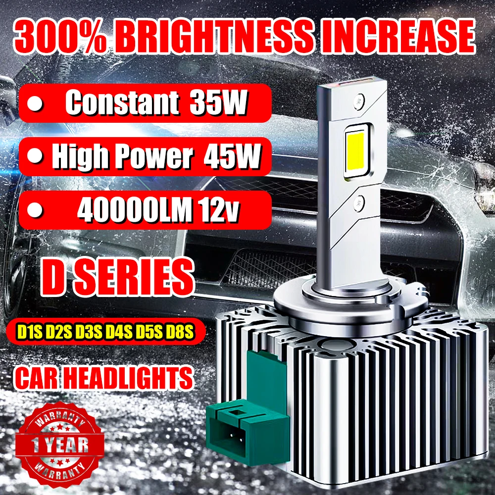 D1S LED Headlights HID  D2S D3S D4S D5S D8S For BMW Benz Audi VW Plug&Play 1:1 To Turbo Car Auto