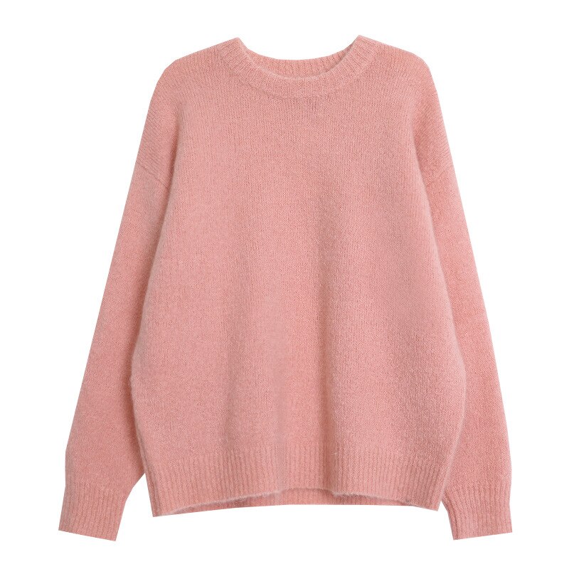 Sweater women 2020 Casual Mid-length raglan sleeves turtleneck Knit sweaters female pullovers Black