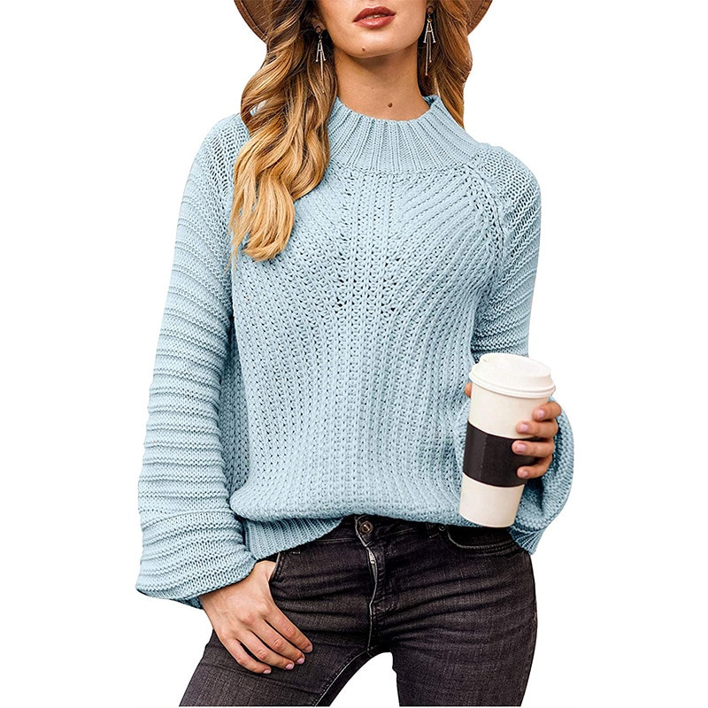 2022 Winter New Fashion Long Sleeve Casual Pullover Pregnant Women's Sweater Black