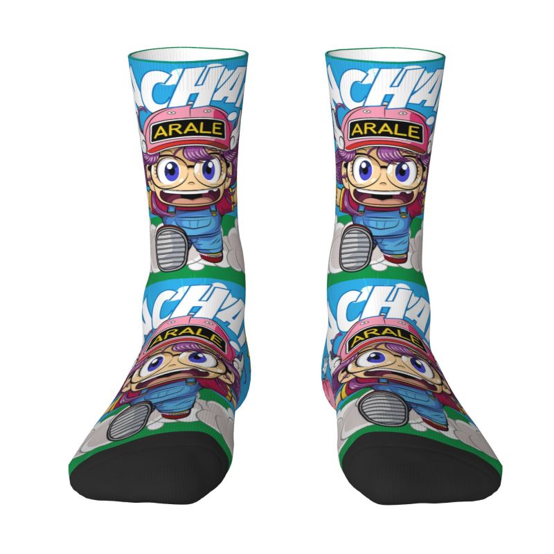 Kawaii Dr. Slump Socks Women Men Warm 3D Printing Arale Norimaki Anime Manga Sports Basketball Socks