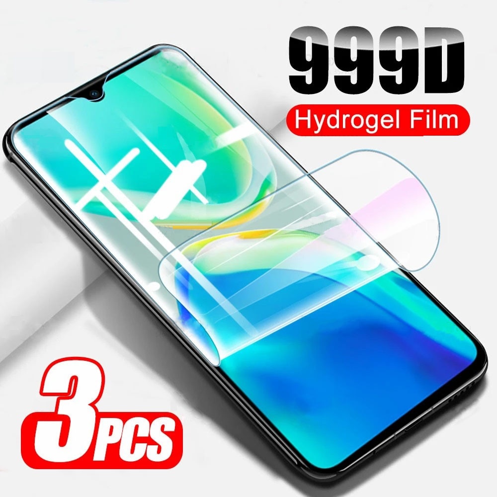 3PCS Hydrogel Film for Vivo Y33S Y21 Y73 Y53S Y53t Y72 Y33T Y75 Y30S Y31 Y30 Y35 Y77E Y02S Y55 V25 T2X T1 Pro Screen Protector