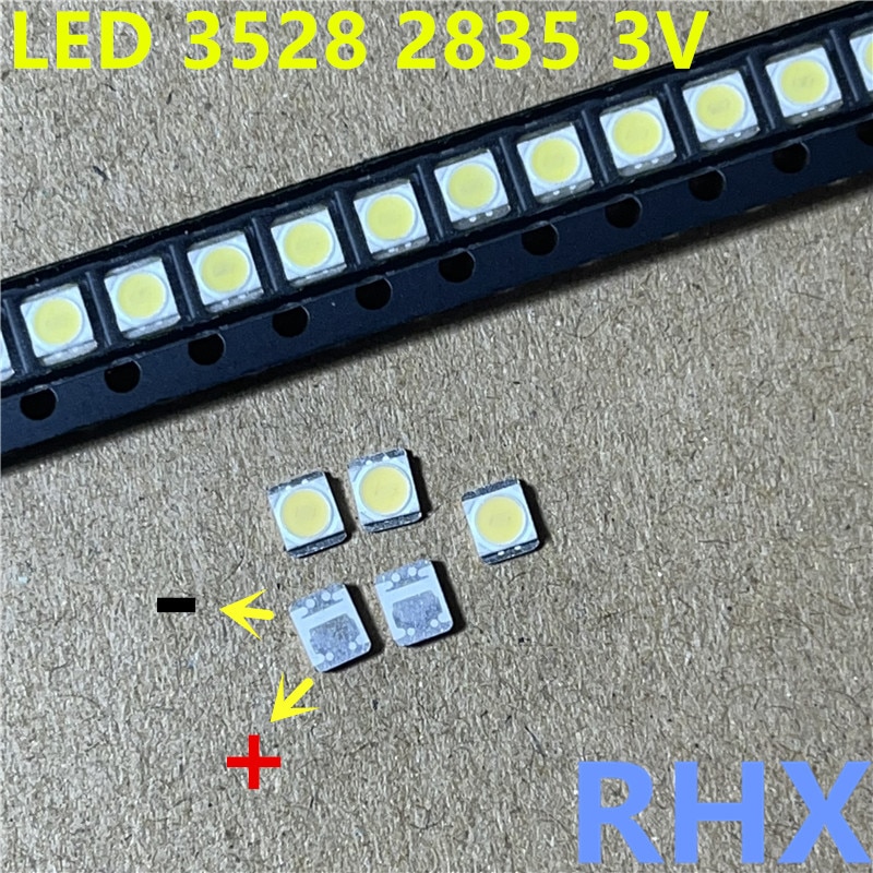 500PCS Original FOR LG Innotek SMD LED 3528 2835 3V 100LM 1W Cold white For TV/LCD Application Backlight