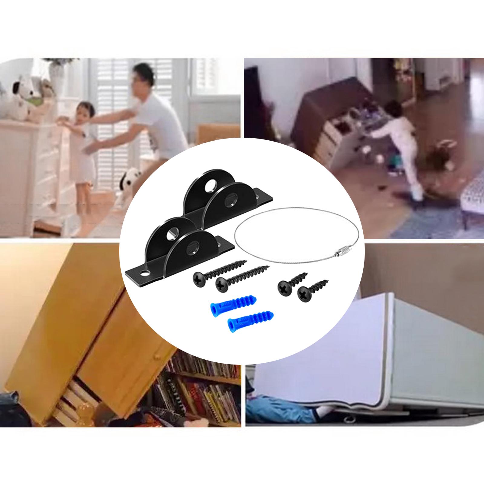 Furniture Anchors Resistant Metal Straps for Cabinet Dresser