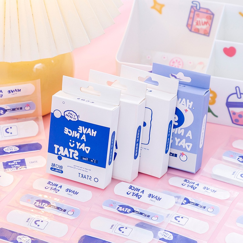 20pcs/box Cartoon Band Aid Kawaii Patchs for Children Kids Waterproof Wound Plaster First Aid Adhesive Bandages Woundplast