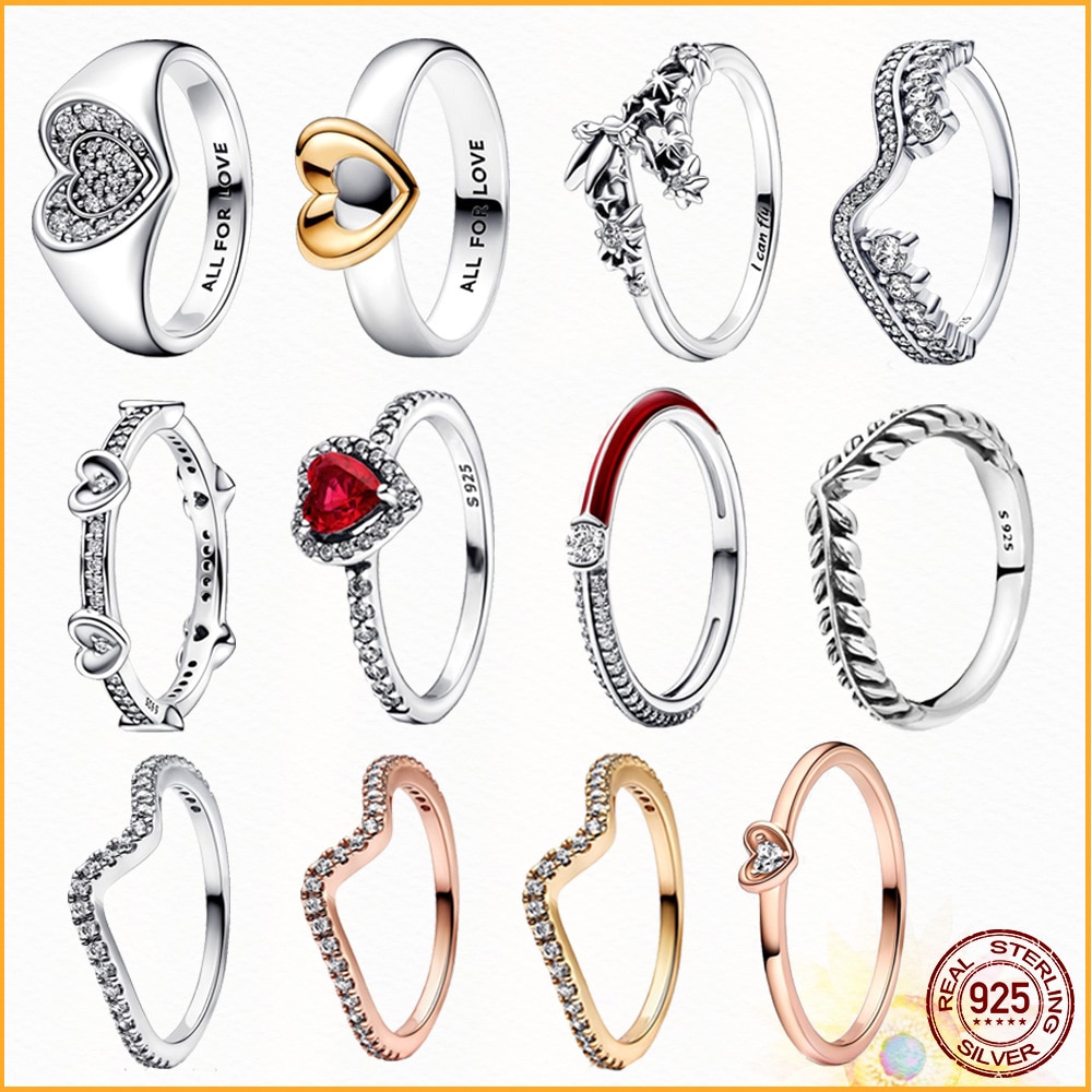 Radiant Heart Pavé Signet Ring New 925 sterling silver Hot Sale series of rings for women anniversary gifts jewelry