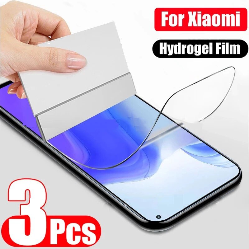 3PCS Hydrogel Film For Xiaomi Mi 9 8 9T Pro SE 6 6X Mi A3 A2 Lite Screen Protector For Xiaomi Mi Max 2 3 Mix 2 2S 3 Film Full