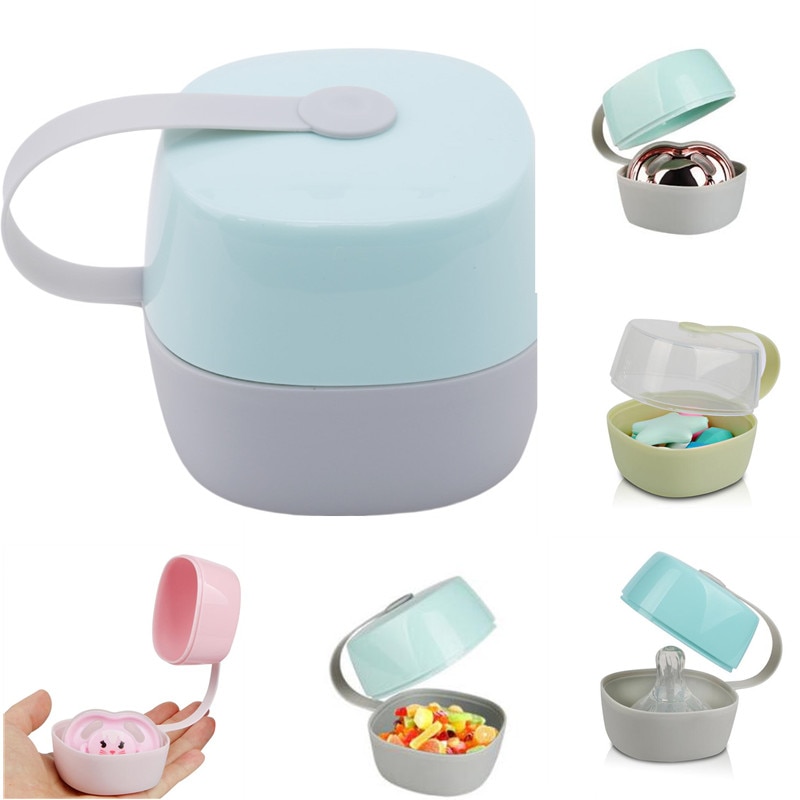 1Pcs Pacifier Box Baby Pacifier Holder Portable Baby Infant Kids Pacifier Nipple Cradle Case Holder Travel Storage Box 3 Colors