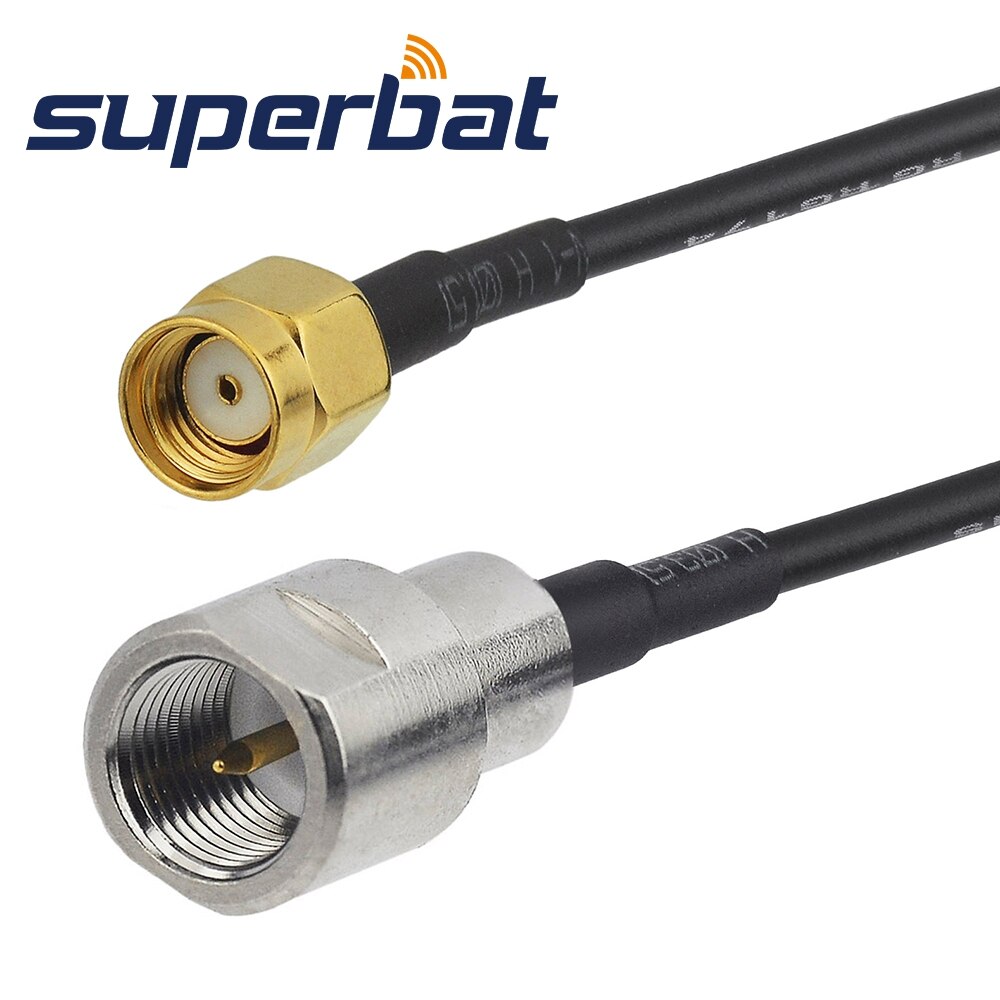 Superbat RP-SMA Plug Straight to FME Male Straight Pigtail Cable RG174 15cm for Wlan Wifi Antenna