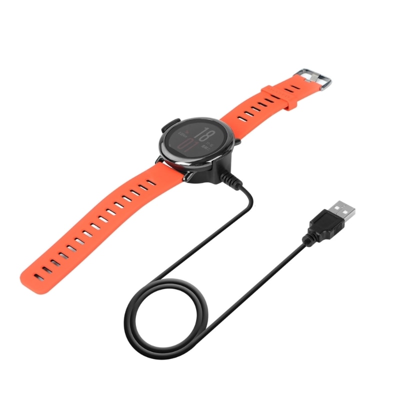 587D 100cm/39inch Black Charging Cable for Amazfit Pace A1602 Smartwatch Charging Cable Cradles Portable Charger Replace