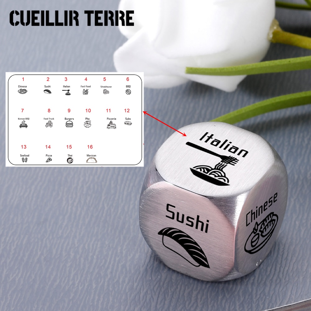 Custom Dinner Food Dice Easy Dinner Decision Valentine's Gift Anniversary Gift For Him Her Wedding Gift Couple Dice