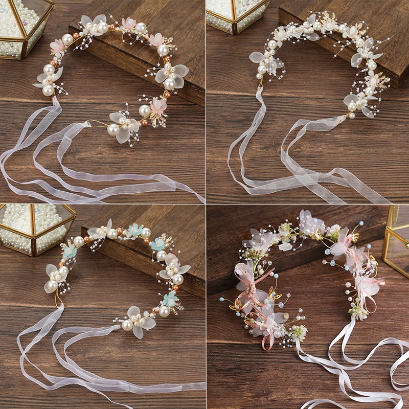 Baby Shooting Accessories Children Tire Hair Girls Princess Pink Headdress Flower Wreath Accessories Bebe Girl Headband