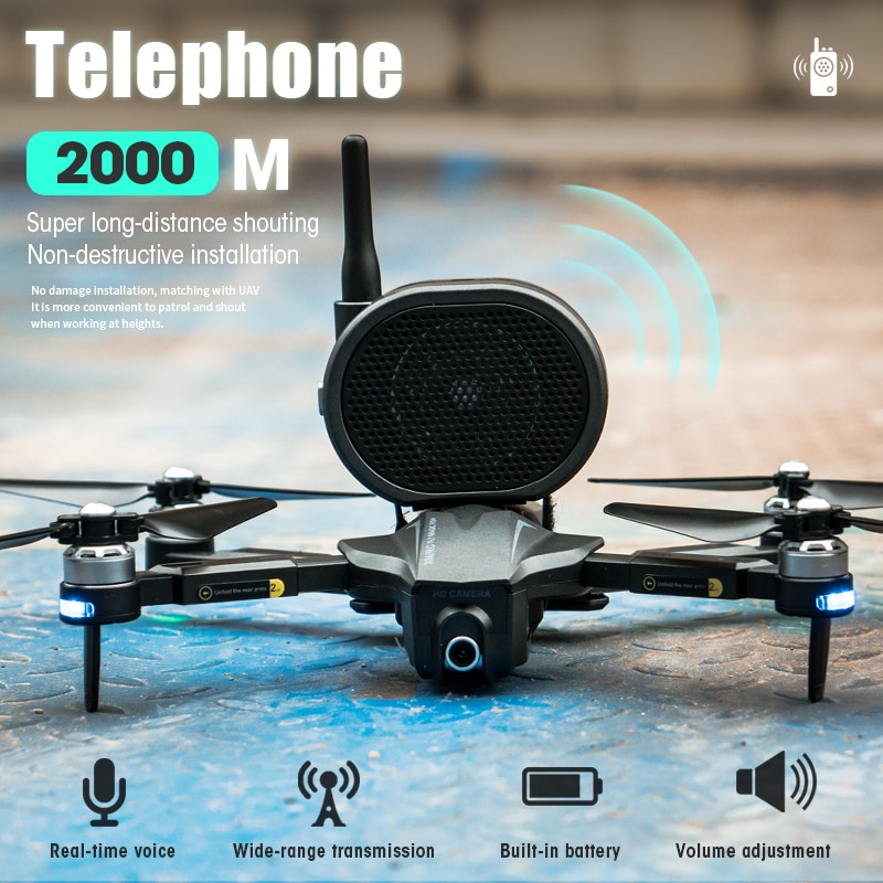 Drone Speaker Megaphone For Drone Camera Aerial Broadcasting With Loudspeaker 2000m Control Distance For To Most GPS UAVs