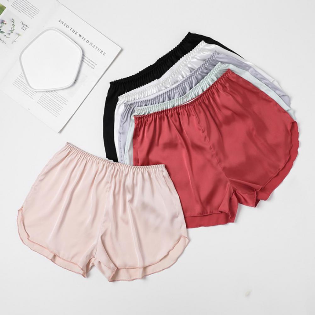 Safety Pant Elastic Waist Ice Silk Safety Pants Women Summer Intimacy Fashion Women Summer Sexy Cool Shorts Female