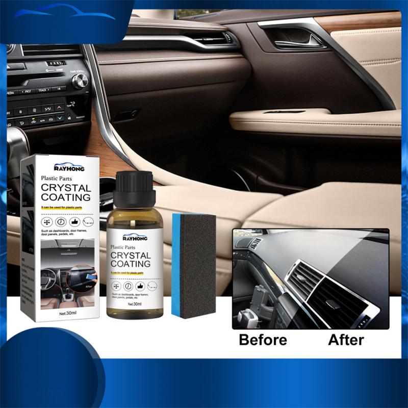 Plastic Refurbished Plating Crystal Coating Agent Wax Panel Auto Interior Car Plastic Renovated Coating Retreading Agent 30ml