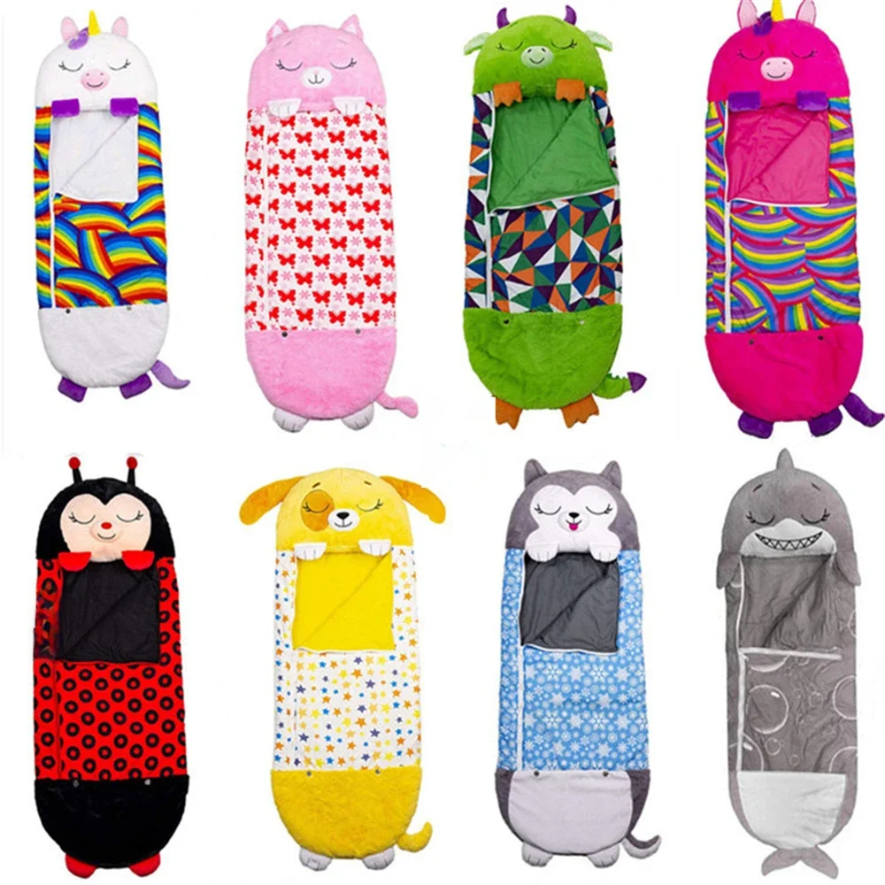 Children's Cartoon Sleep Sack For Birthday Gift Kids Sleeping Bag Plush Doll Pillow Baby Boys Girls